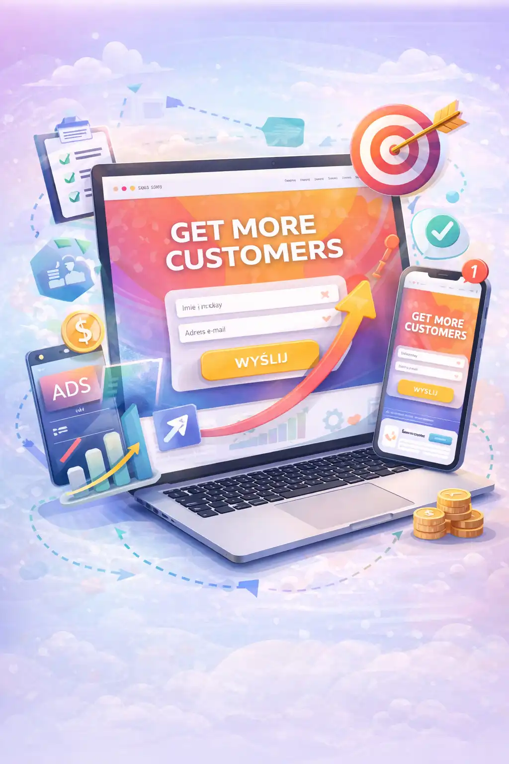 Skuteczne strony docelowe, które przyciągną uwagę i zwiększą konwersję.